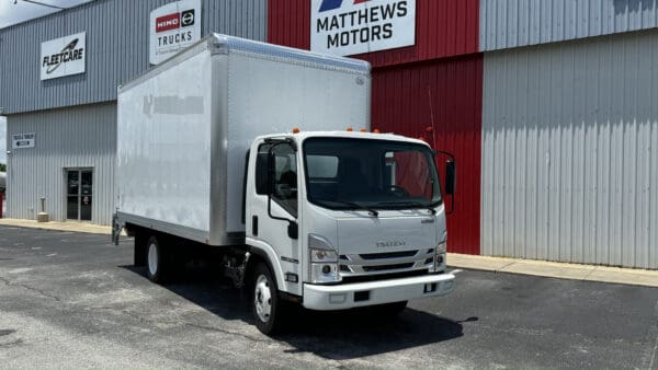 2024 Isuzu NPR-HD Gas with 16' Conyers Dry Box and Dhollandia Tuck Away Liftgate