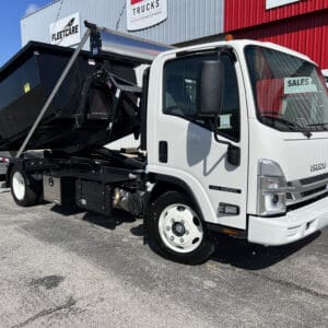 2024 Isuzu NRR Stellar Shuttle Flex 36-108-12 with Donovan Quick Flip 4 Tarp System Hooklift Truck